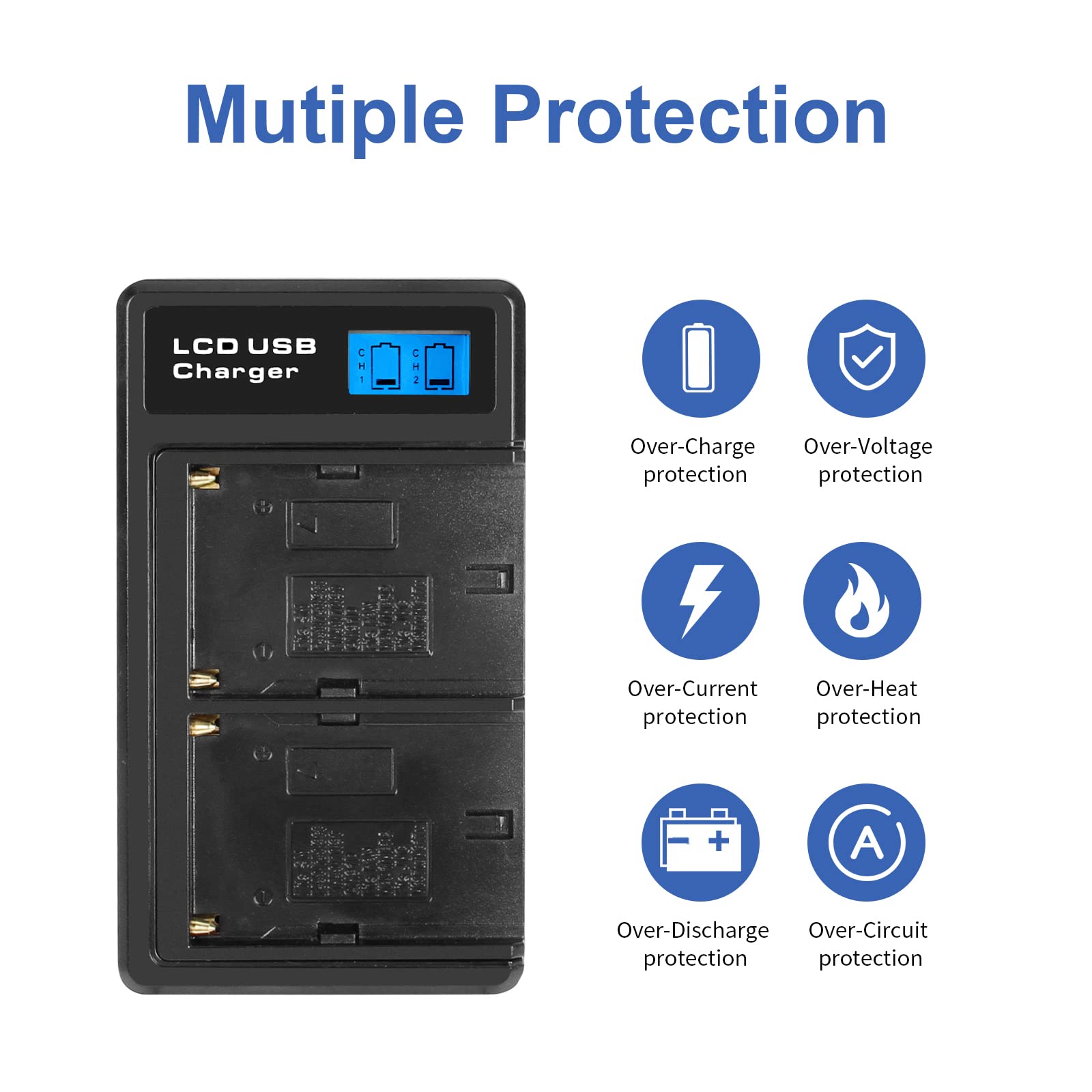 Field Monitor AYEX NP-FM500H 2 Stück Für Sony Alpha Kameras 2040 MAh ZB SLT-A99 II Batterien Für Blink Kamera