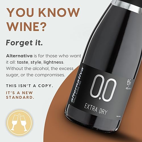 Miniatura 2 de Princess Bollicine Bianco Extra Dry - Vino espumoso de champán desalcoholizado al 0,0% sin alcohol de Italia, 25.4 fl oz, certificado Halal y vegano