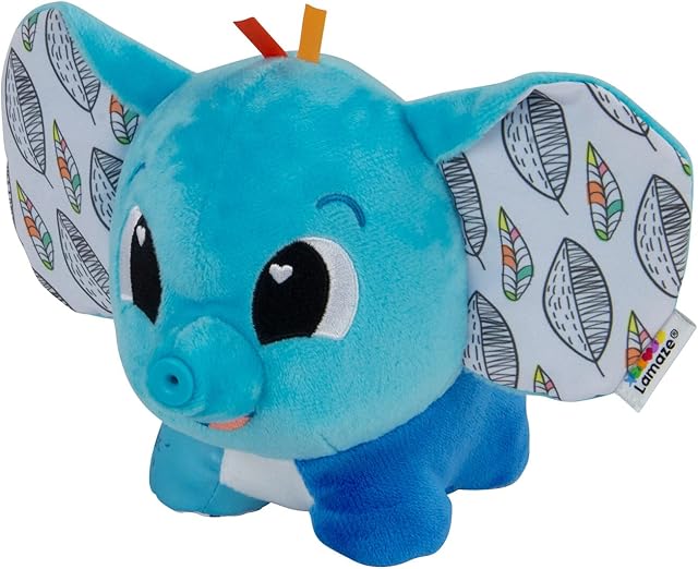 Lamaze Puffaboo Elephant, Newborn Baby Toy, Sensory Toy for Babies with Colours, Babyshower Gift for New Parents, Development Toy for Boys and Girls Aged 3 Months +