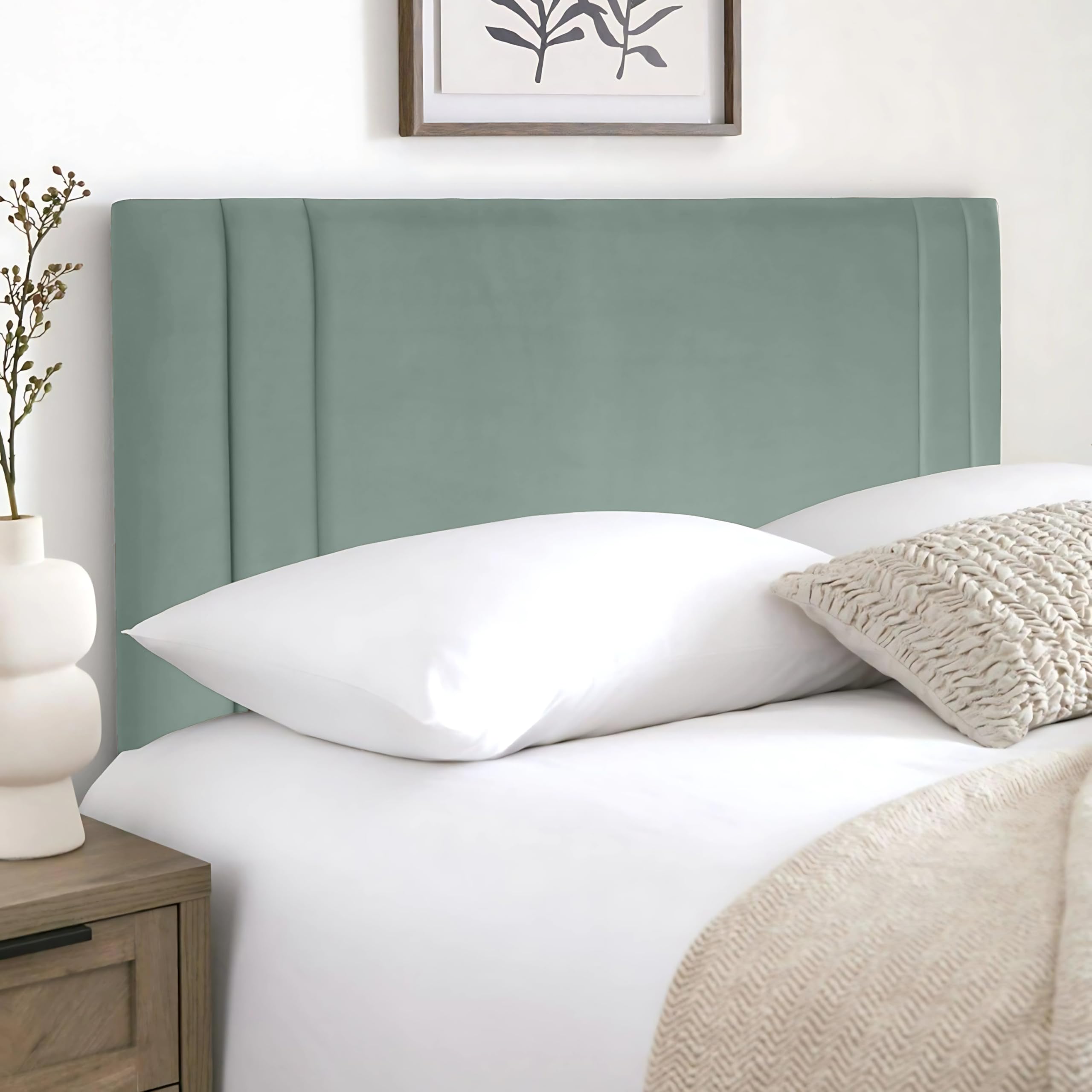 HB-1 Headboards for Beds – Indigo 24'' Divan Bed Headboard – Headboards for Divan Beds, Bedroom & Hotel Furniture, Elegant Soft Plush Fabric Head Board — image 1