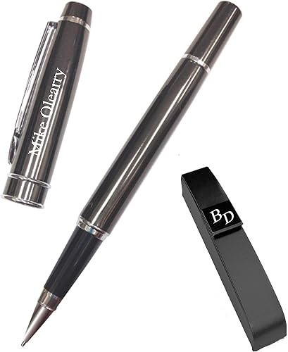 Miniatura 2 de Bolígrafo grabado Bolígrafo roller personalizado de metal y plata grabado gratis, regalo de padrinos de boda, regalo de graduación regalo