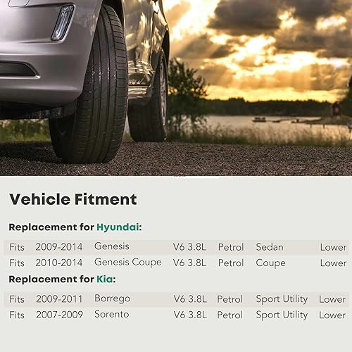 Miniatura 2 de Repuesto de cárter de aceite de motor inferior para Kia Sorento 2007-2009 Borrego 2009-2011 Hyundai Genesis 2009-2014 V6 3.8L