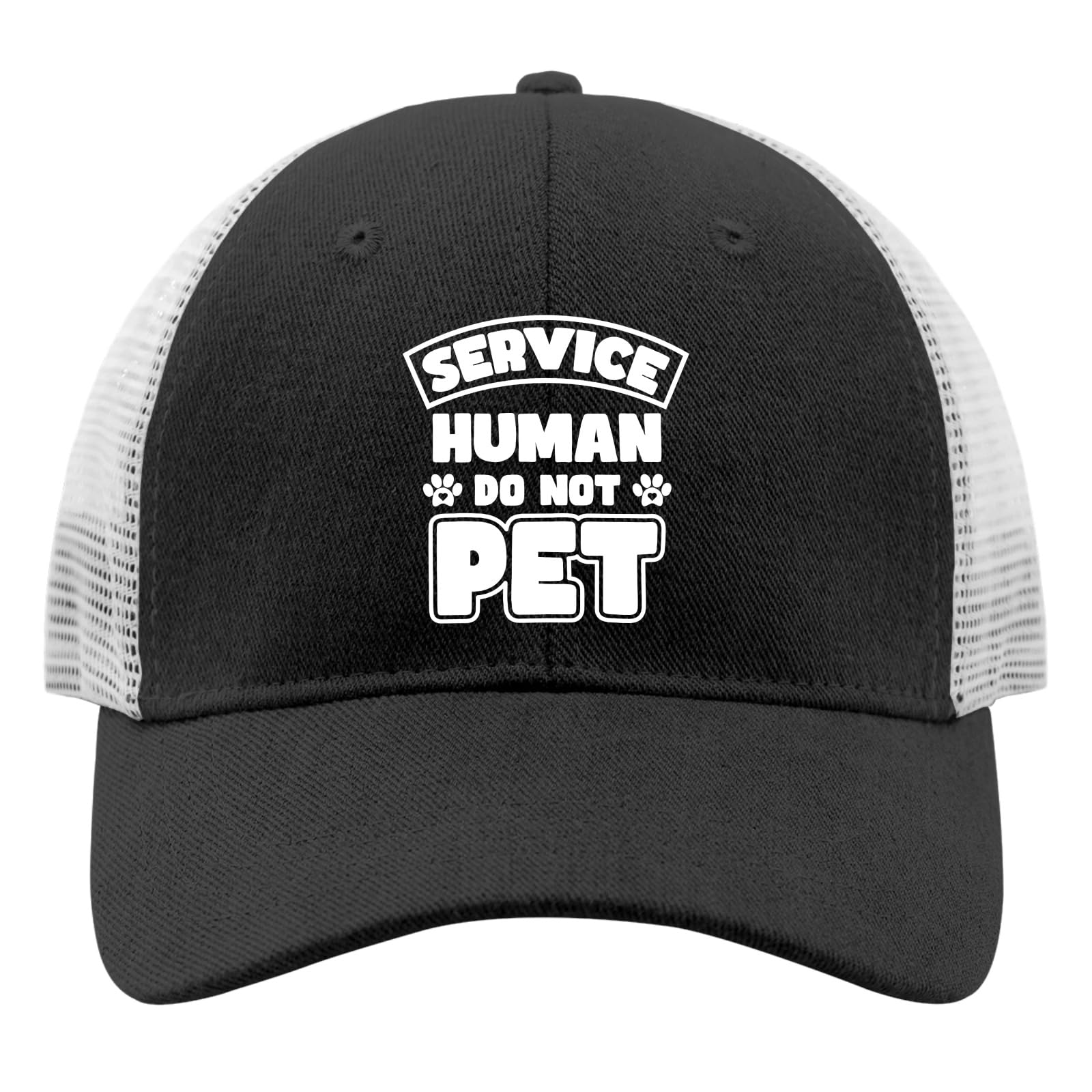 Service Human Do Not Pet Hat for Men Baseball Cap Low Profile Washed Running Hat Cotton