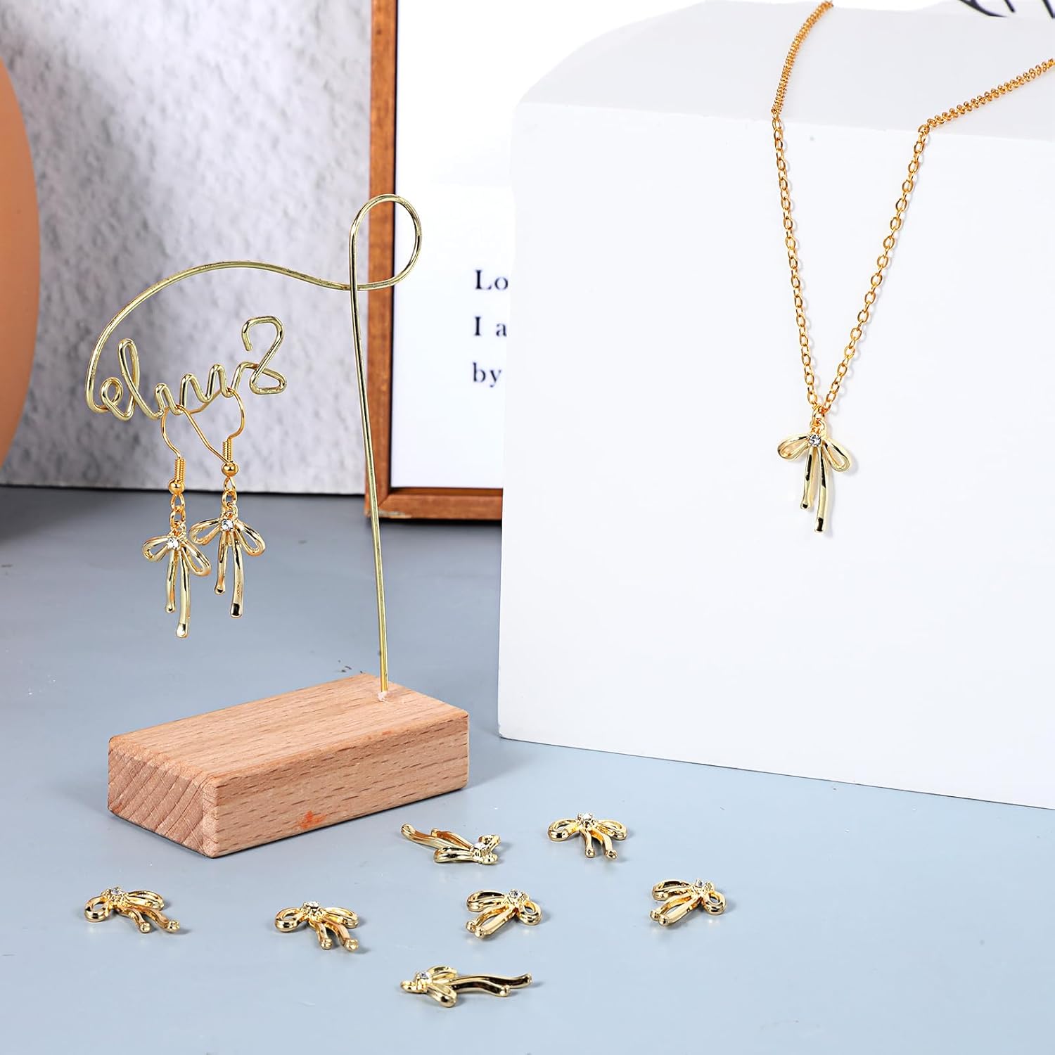 10Pcs Alloy Bowknot Pendants, Gold Bow Charms, Cute Charms for Jewelry Making DIY Crafts Necklace Bracelet Earrings Keychain - Image 4