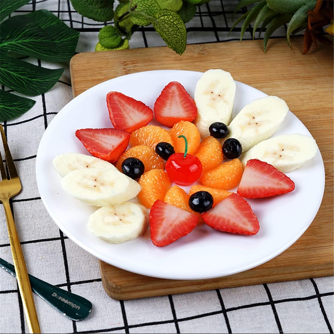 Zzooi Artificial Assorted Fruit Slices with Plate Display Props - Fake Fruit Platter for Shop Showcase Decor