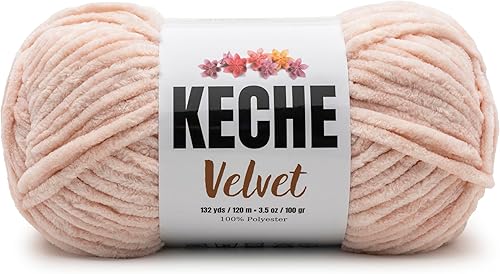Miniatura 31 de Keche Hilo de terciopelo para ganchillo, manta de felpilla suave, voluminosa, hilo amigurumi, 3.53 oz (132 yardas), color menta