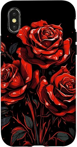 Miniatura 7 de Funda estética gótica gótica para iPhone 11 con rosas rojas