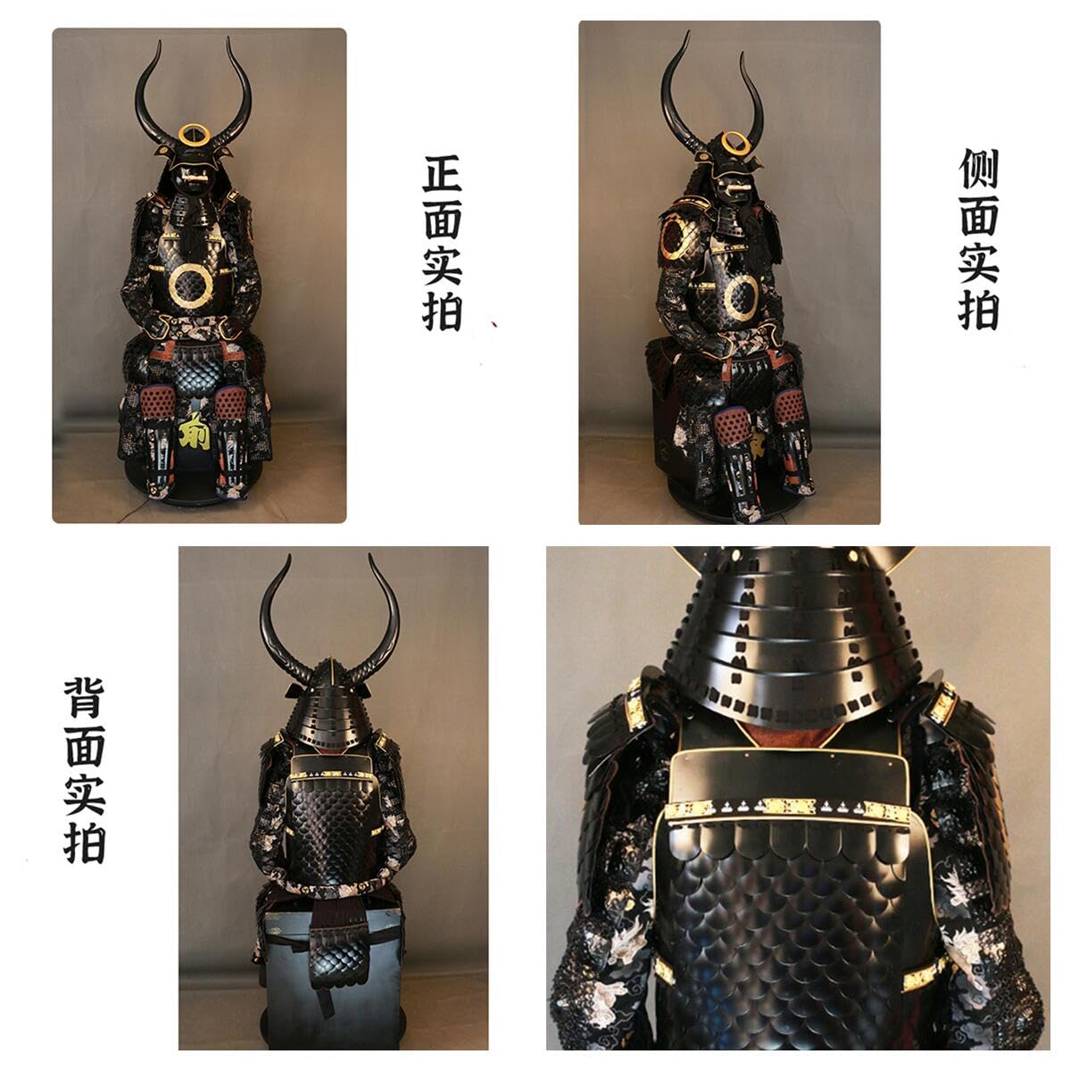 Jinghui 手作り甲冑 よろい 兜 武士 鉄鎧 等身大甲冑 足 大人用