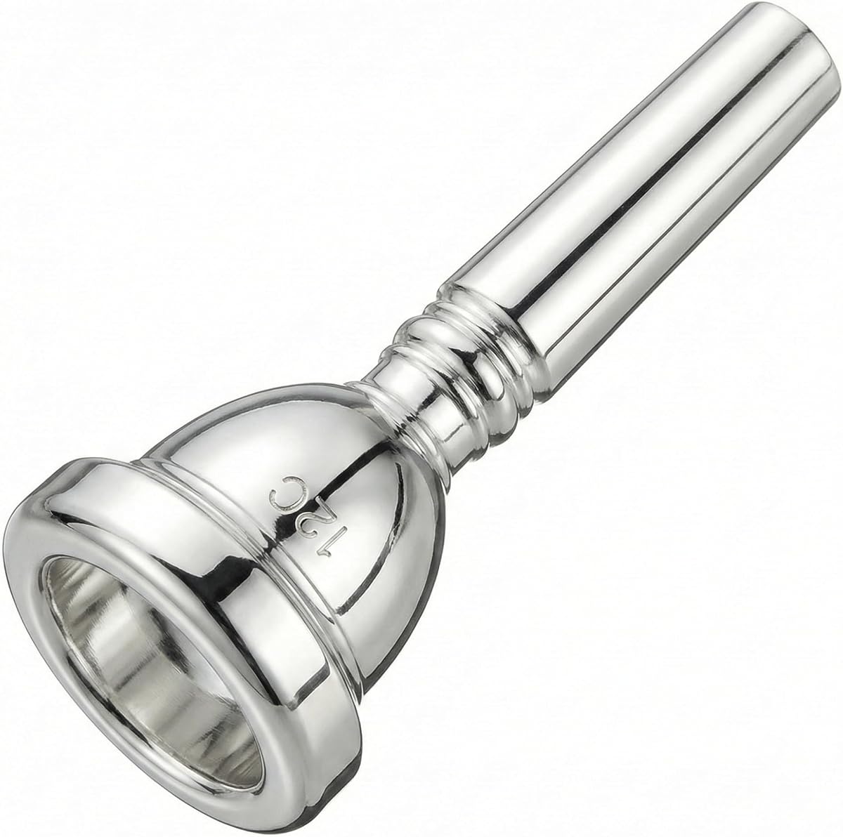 12C Trombone Mouthpiece, Silver Plated Small Shank | Ideal for High Register, Students & Jazz Players - Smooth Rim for Comfort, Bright Professional Tone