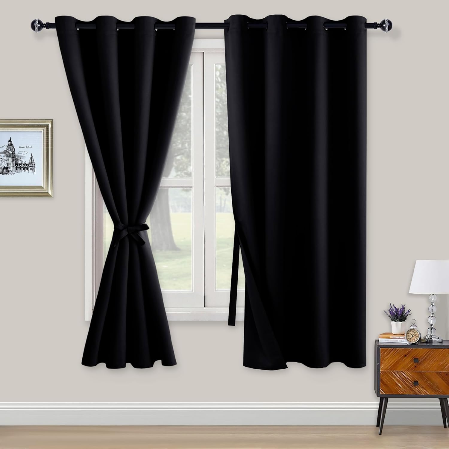 XWZO Blackout Curtains Window Drapes for Bedroom Living Room with