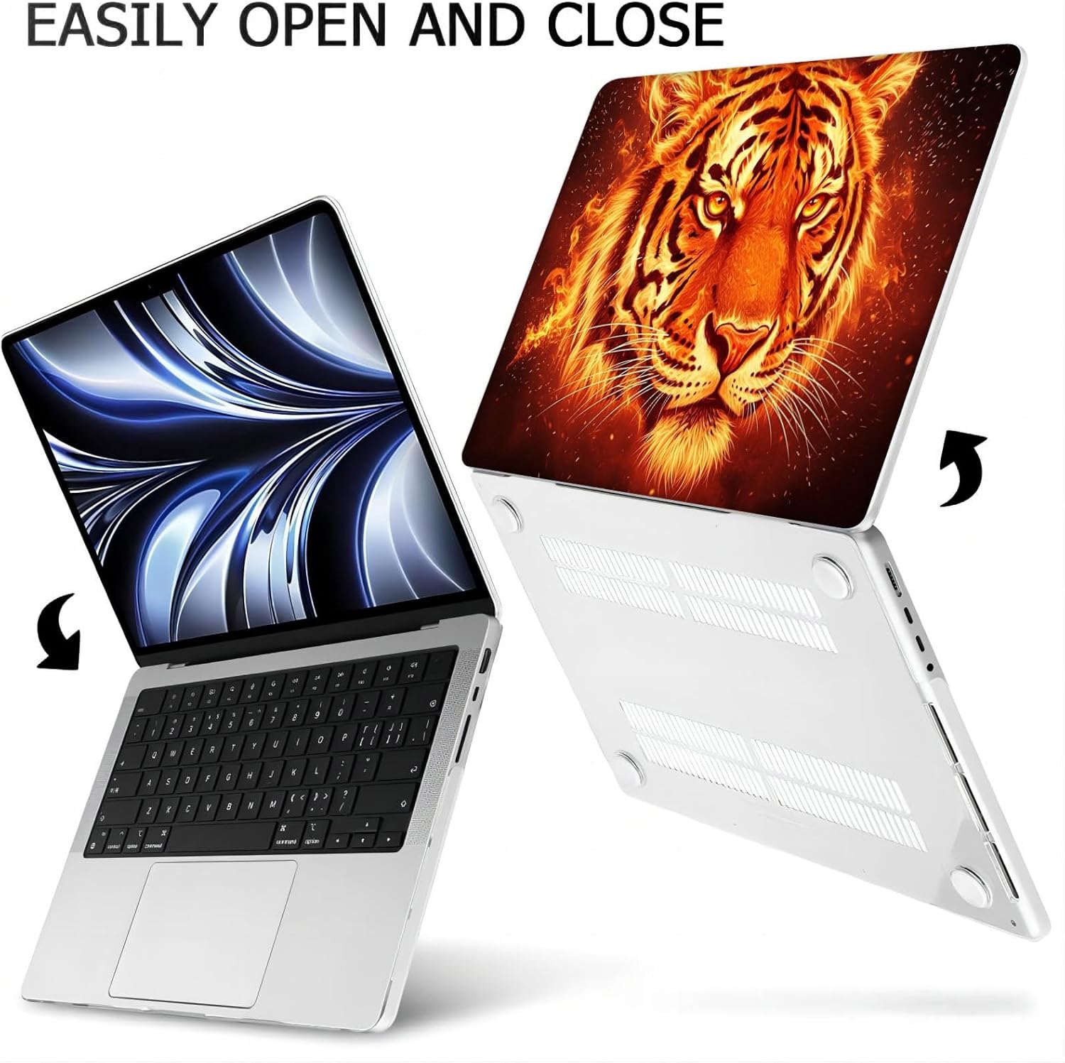 Compatible with MacBook Neo 13-inch, Hard Shell Case with Keyboard Cover and Screen Protector (A3404 A18 Pro chip, 2026 Release) - Angry Tiger MC21032