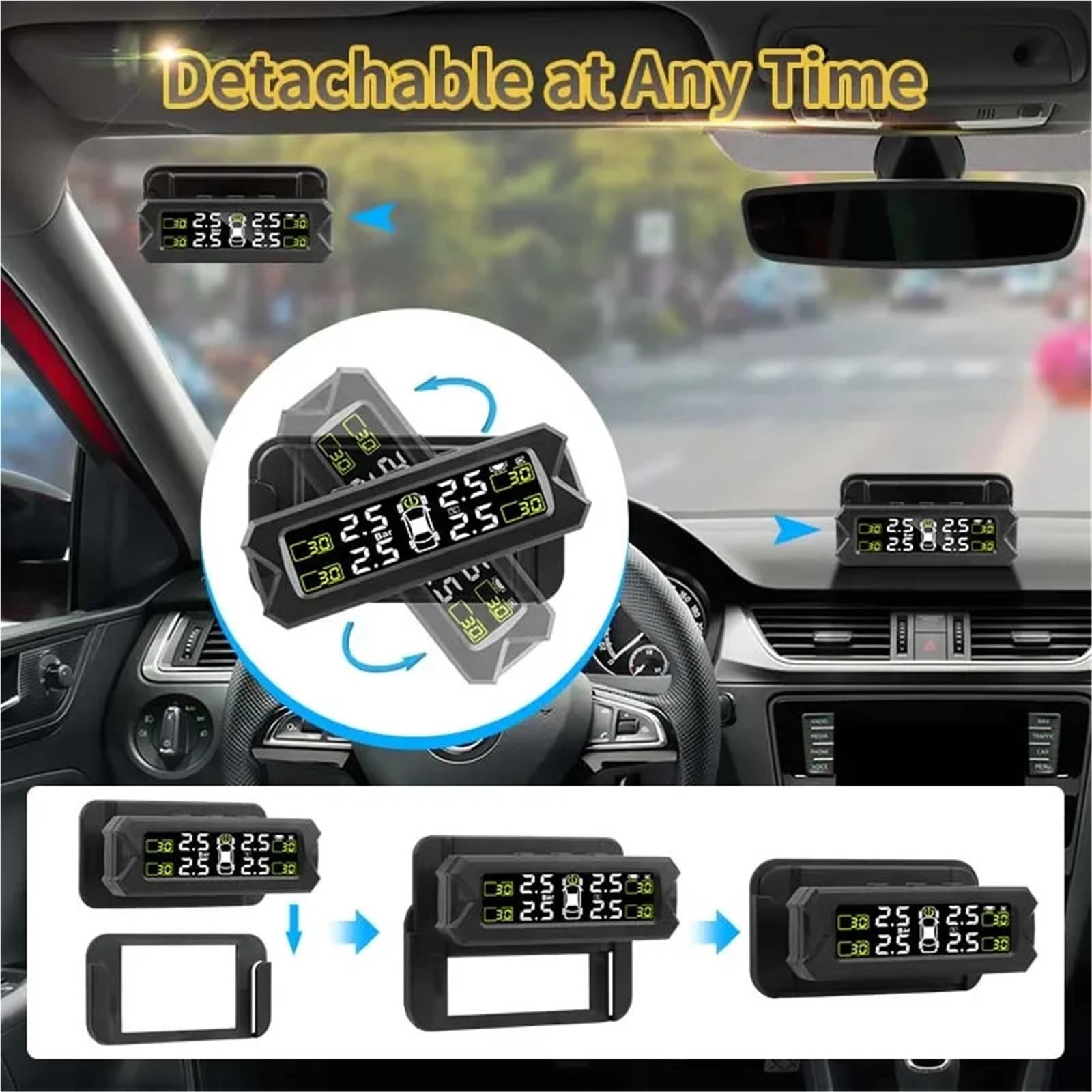 Capteur de Moniteur de Pression Système De Surveillance De La Pression des Pneus TPMS De Voiture