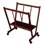 Firenze Wood Large Print Rack with Castors - Perfect for Display of Canvas, Art, Prints, Panels, Posters, Art Gallery Shows, Storage Rack - Mahogany