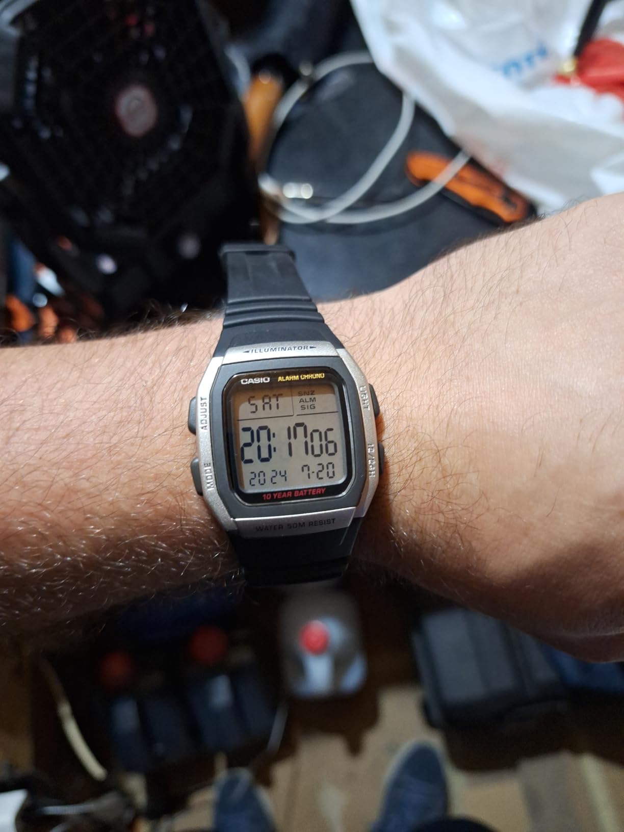 Casio Reloj Digital para Hobre de Cuarzo con Correa en Plástico W-96H