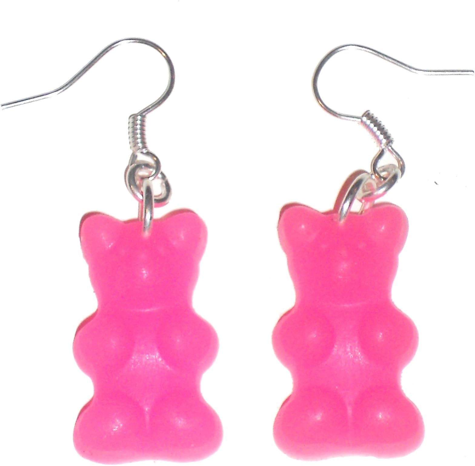 Gummy Bear Candy Earrings Pink