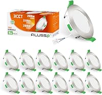 ALUSSO LED Süllyesztett Mennyezeti Spotlámpa Szett, 230V, Dimmelhető, 68mm, 4W, IP44, 3 Színhőmérséklet, Fürdőszobába, Konyhába, 12db 1