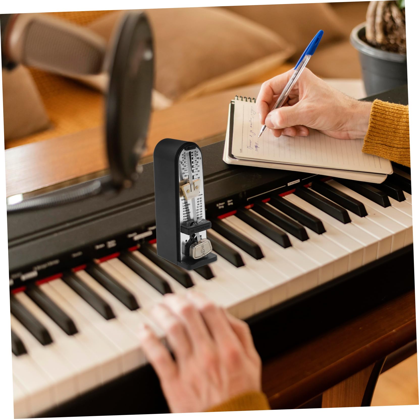HEMOTON 5 Uds Metrónomo Afinador De Piano Ukelele Digital Afinador De Guitarra Metal