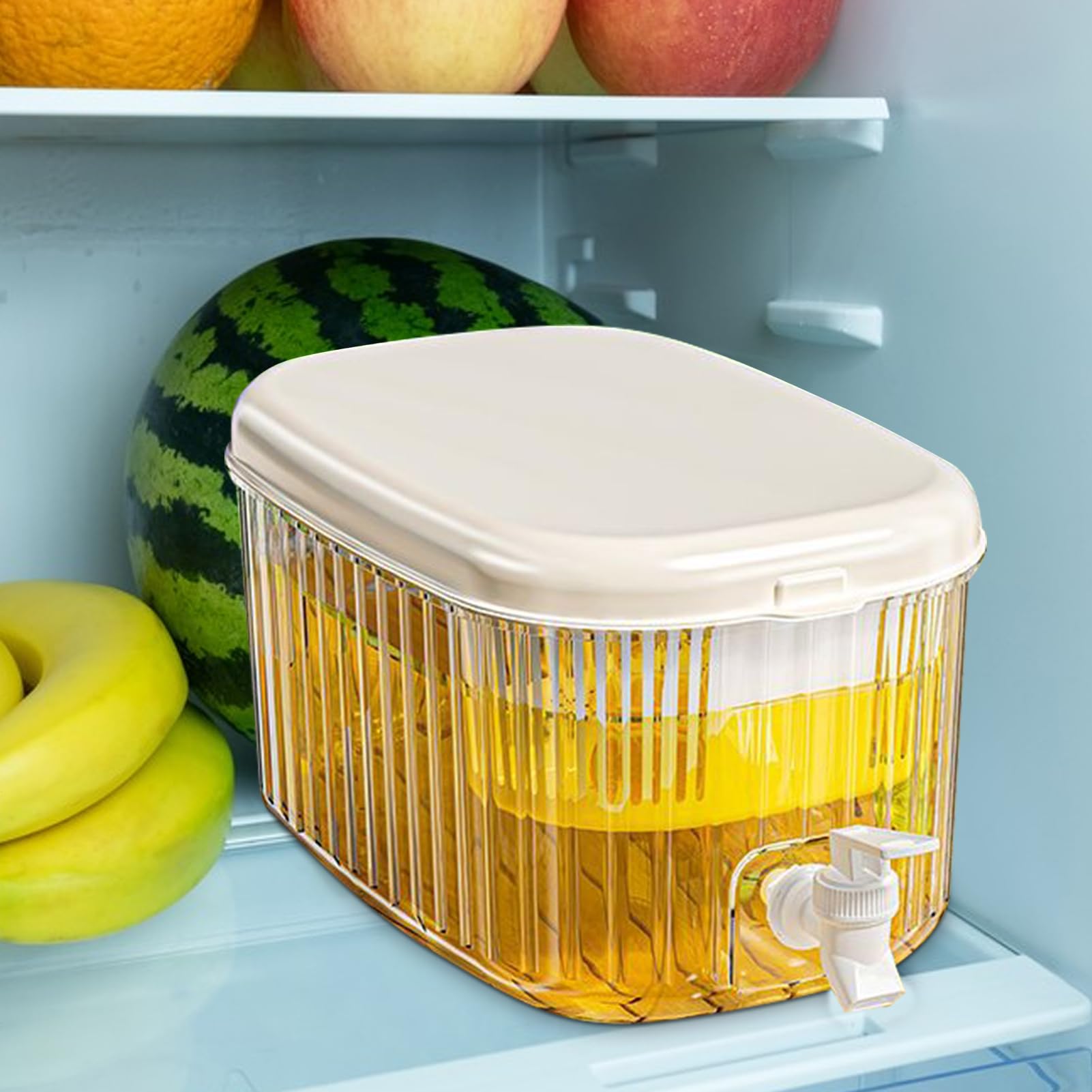 Dispenser d'acqua per rubinetto - Bollitore per succhi per la casa | Grande distributore di bevande alla frutta con coperchio per cocktail, refrigeratore, contenitore per raffreddare, tè e