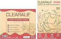 Vista 8 de CLEARALIF Kit de sábanas de detergente todo en uno, aroma a lavanda, 160 hojas de lavandería + 160 hojas de secado, juego de lavandería ideal