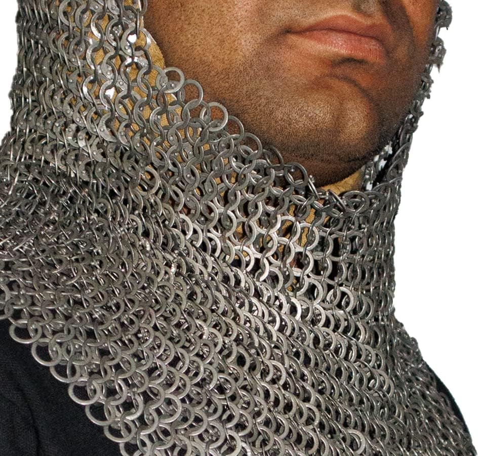 Robin Exports The Medievals Chainmail Hood Chain Mail Coif 09mm Flat Riveted