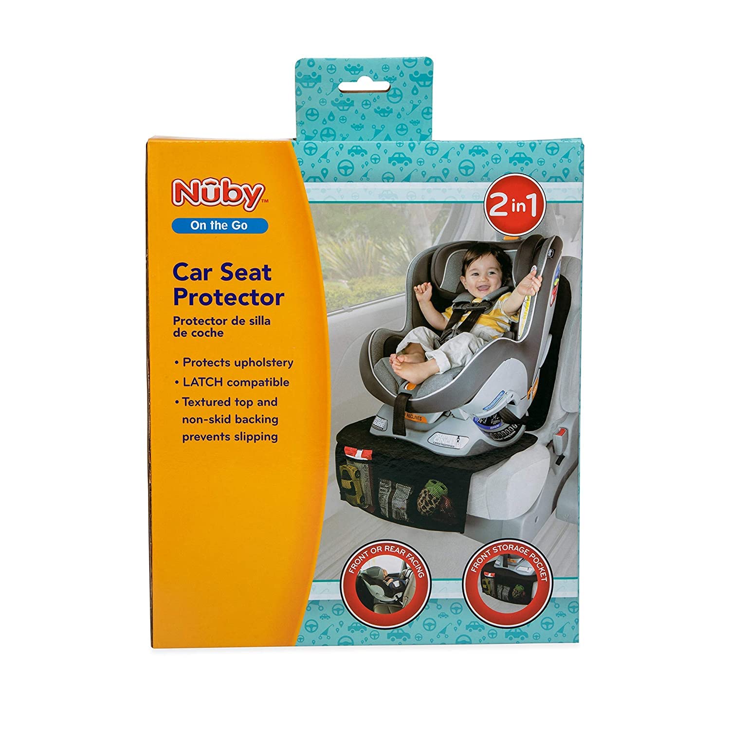 Nuby Protezione per seggiolino auto, colore nero, per l'uso sotto il seggiolino auto