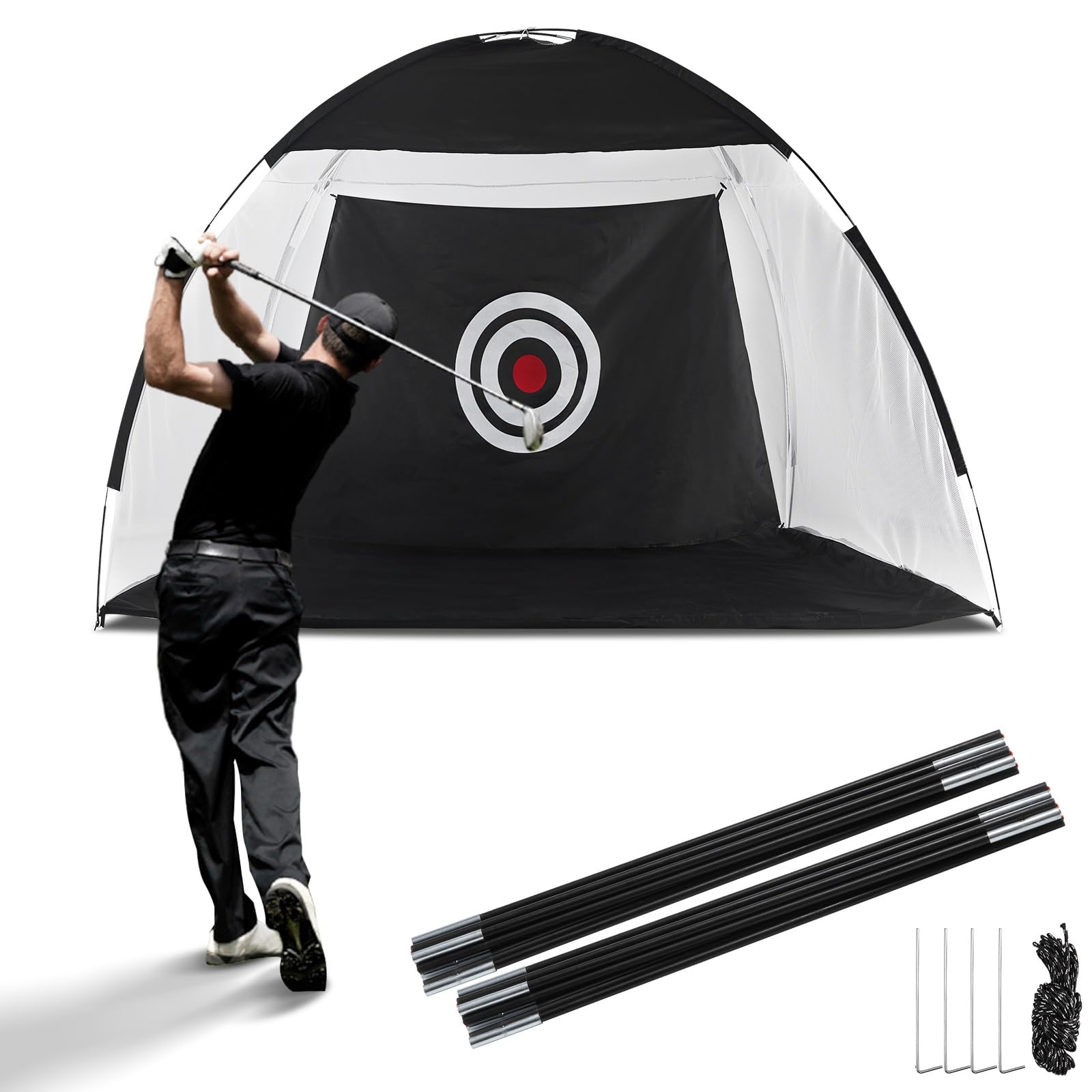 OFCASA Red de práctica de golf 10 x 7 pies plegable para jardín interior exterior