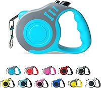 Vista 42 de Correa retráctil para perros pequeños y medianos, automática, telescópica, para mascotas, 10/16 pies, duradera y práctica, con recipiente plegable