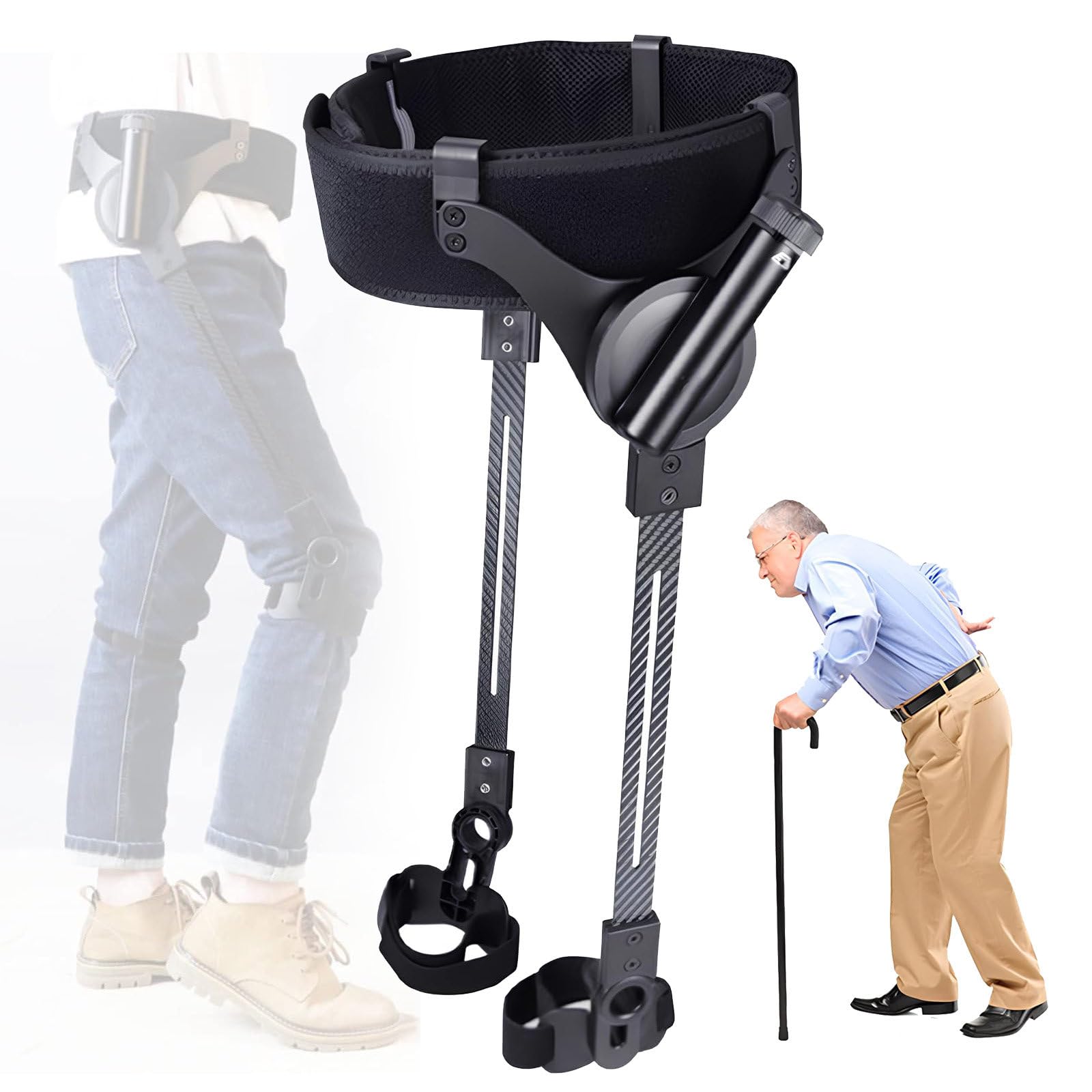 Pomoce do chodzenia, Bionic Body Power Walking Aid – trening rehabilitacji nóg, wspomaganie mobilności kończyn dolnych, pomoc w chodzeniu dla osób starszych(S)