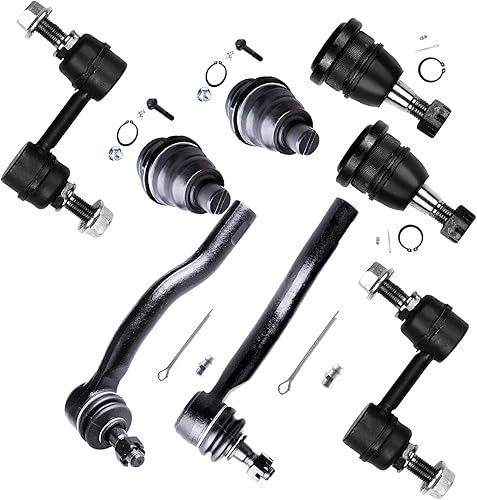 Scitoo Kit de suspensión de 8 piezas, 2 juntas inferiores de bola, 2 barras delanteras, 2 extremos exteriores, para Nissan Armada 2004 2015 Nissan
