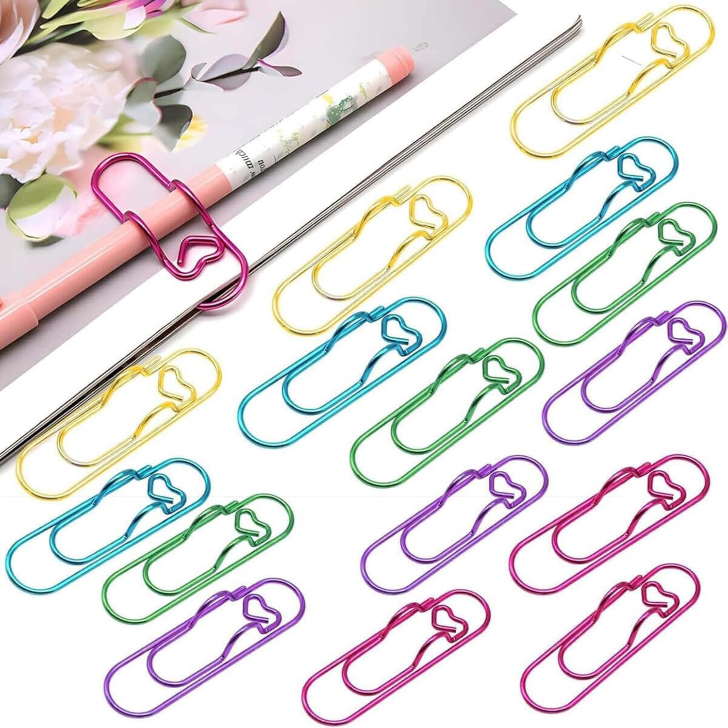 15PCS Paper Clip Pen Holder for Notebook, Metal Pen Clip Holder 15PCS Paper Clip Pen Holder for Notebook, Metal Pen Clip Holder