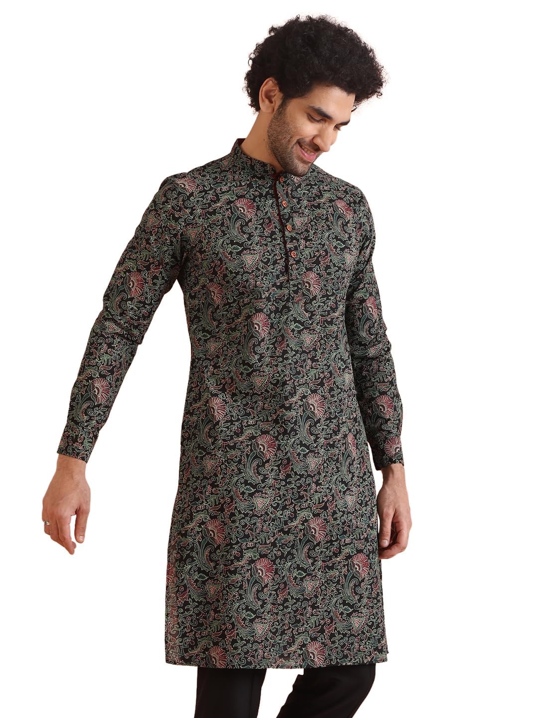 kisah Mens Printed Cotton Blend Kurta - Traditional Ethnic Wear Kurta for Men for Weddings & Festivals-picture-49