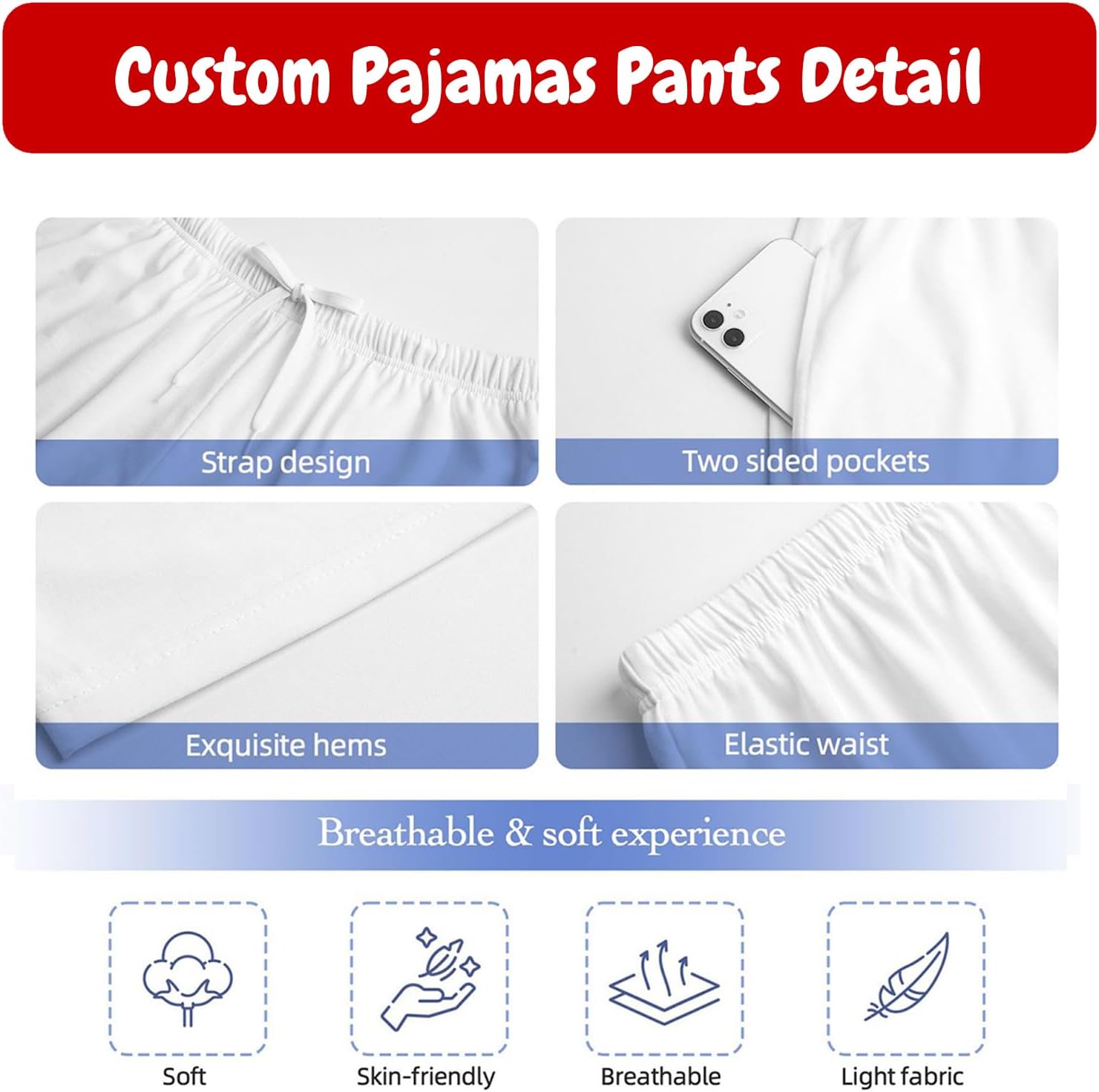 Christmas Pajama Pants for Men Women Funny PJ Pant Matching Couples Unisex Pajamas Plaid - Image 5