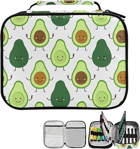 ZZKKO Estuche de lápices de colores lindo erizo y hongos, 96 ranuras, soporte para lápices con cremallera, estuche organizador de gran capacidad