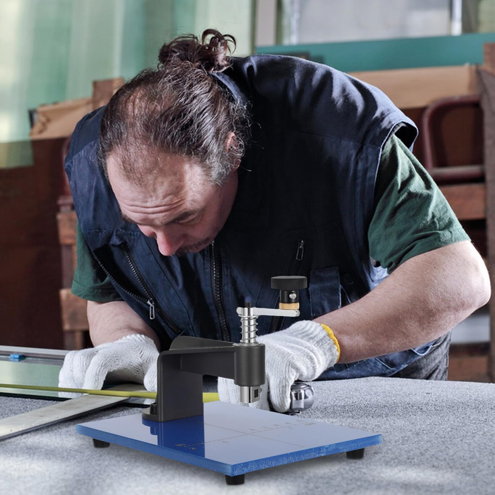 SUPVOX Tagliavetro Circolare Professionale Regolabile Doppia Scala Metrica e Imperiale, Utensile Manuale per Vetro e Specchi Diametro 10-100 Mm, Strumento Preciso per Progetti di Mosaico