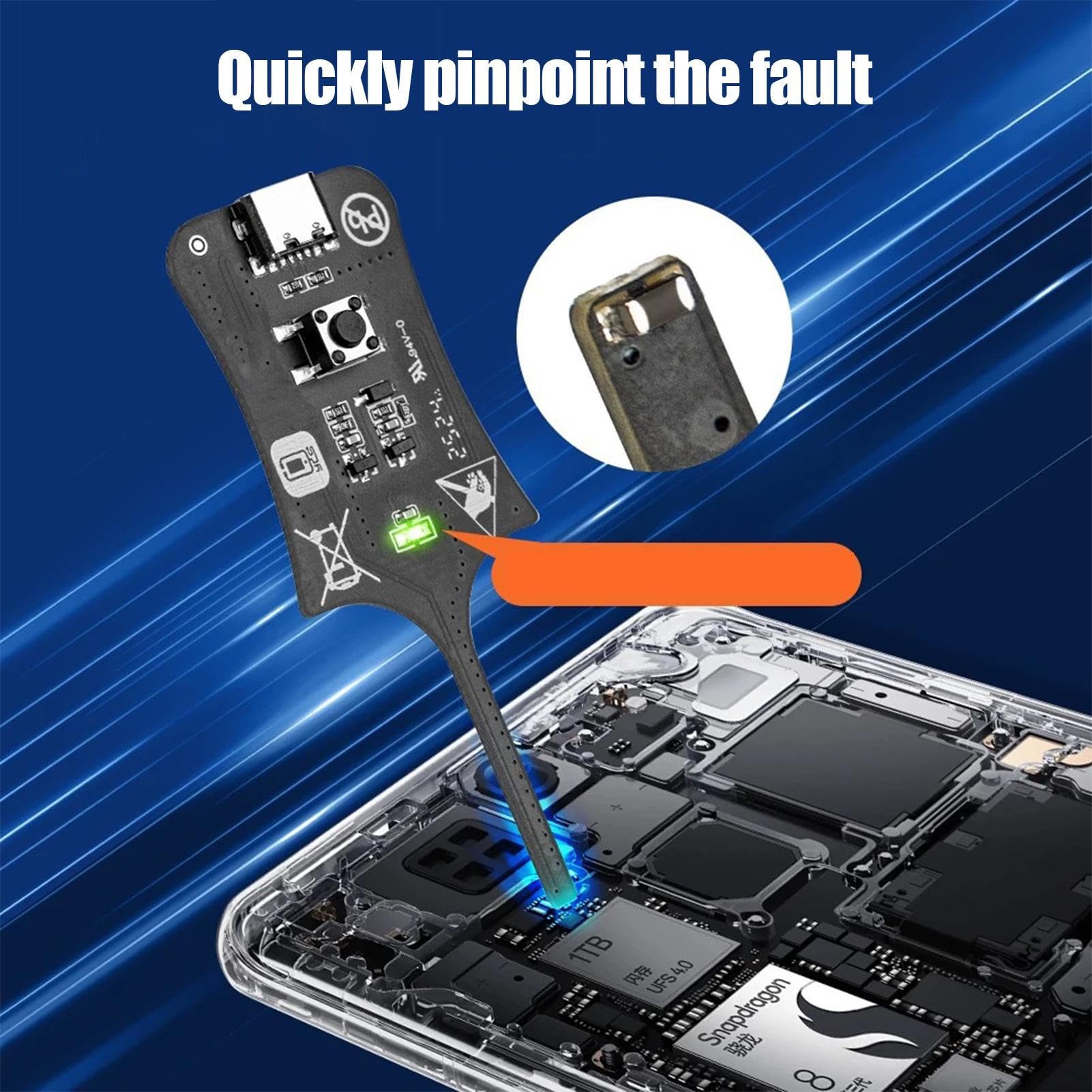Tester Per Circuiti Elettronici | Strumento Diagnosi Scheda Madre,Rilevatore Preciso per Professionisti Officina Manutenzione Principianti Riparazione Smartphone