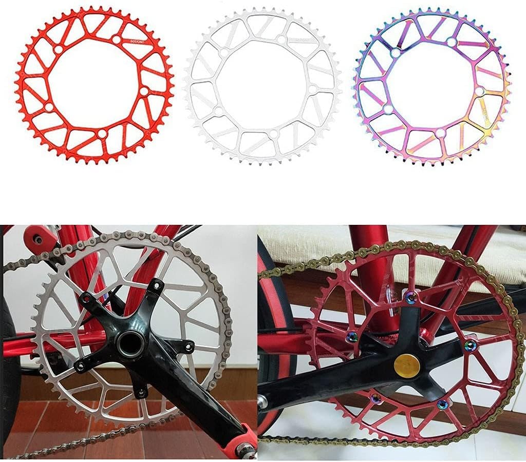 Tarcza mechanizmu korbowego, tarcza mechanizmu kor 130BCD rower składany tarcza wąskie szerokie koło łańcuchowe dla 9 10 11 prędkości 46T 48T 52T 54T 56T 58T rower składany łańcuch rowerowy pierścień