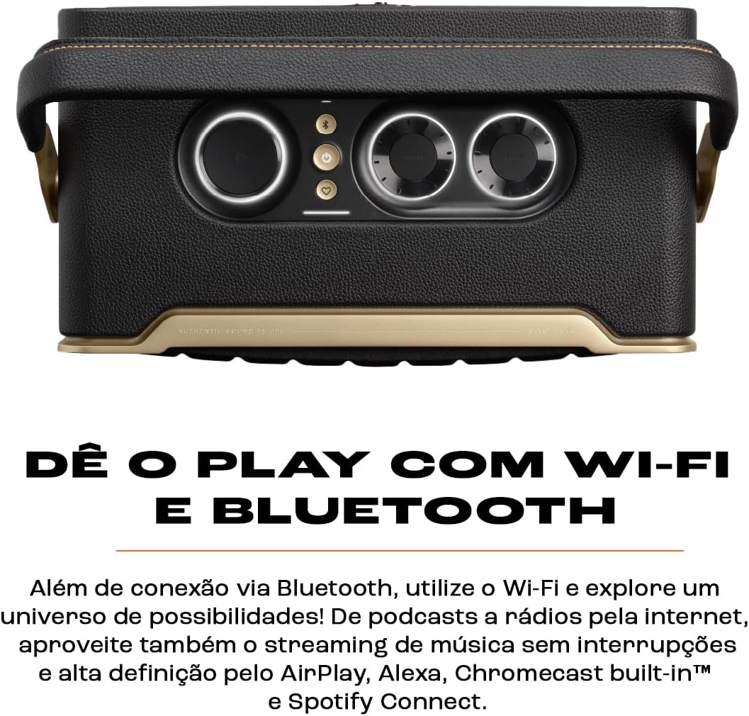 JBL, Caixa de Som, Authentics 300, Wi-Fi e Bluetooth, Com Assistentes de Voz - Preto