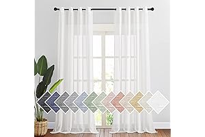 NICETOWN White Linen Curtains: Enhancing Ambiance with Sheer Elegance