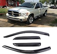 Vista 13 de Protector de lluvia Deflector de viento para montaje exterior, viseras de ventana con cinta compatible con Ford F-250 1999-2016 Super Duty