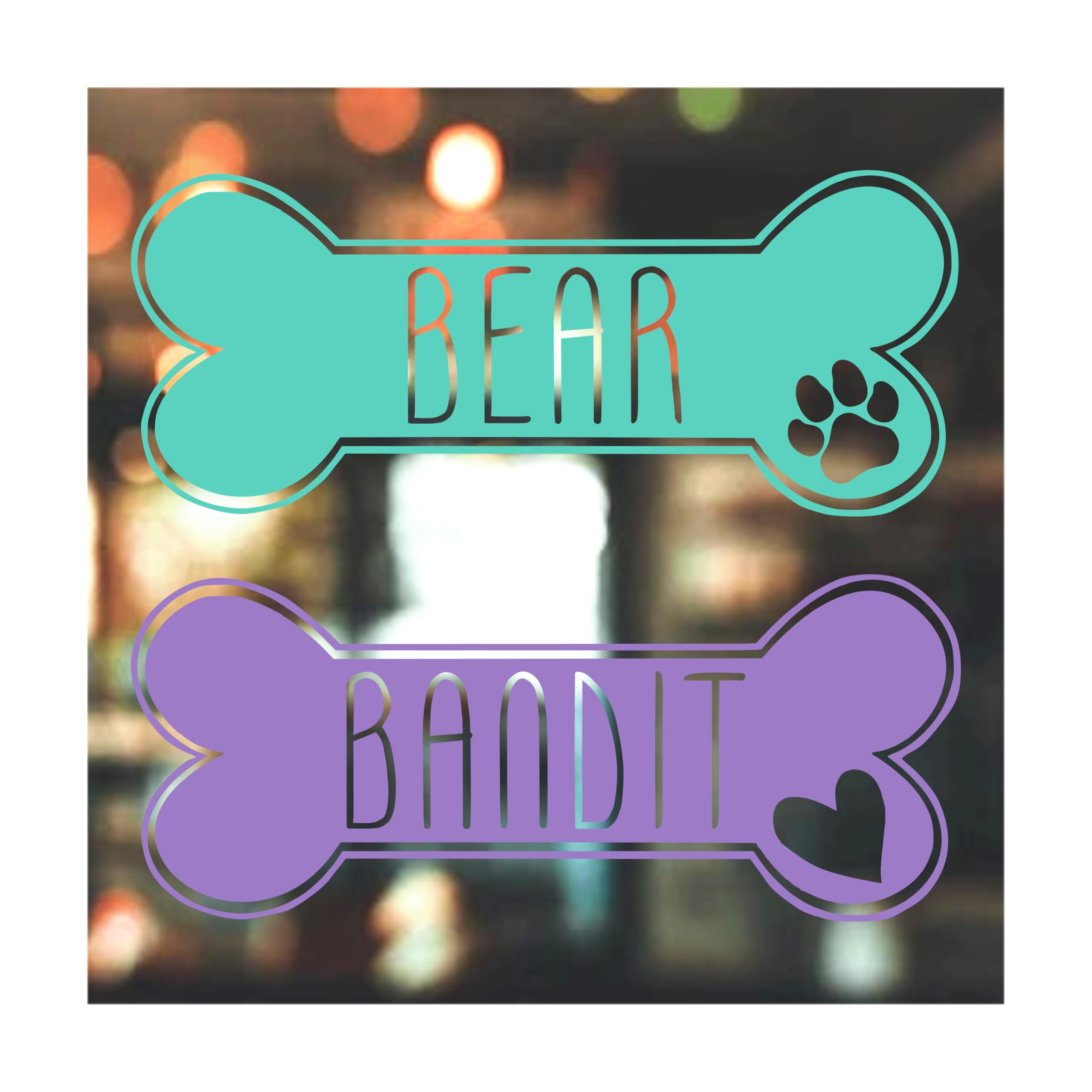 Pet Bowl Name Vinyl Decal - Dog or Cat Food and Water Dish Sticker, Personalised Pets Name Tag