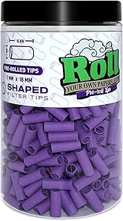 Purple Pre-Rolled Filter Tips, Ø7mm - Bottle of 500 Tips