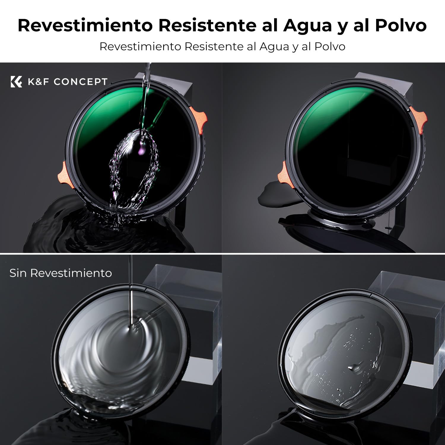 K&F CONCEPT Nano-Xcel 67mm Filtro Polarizador CPL Circular & Variable ND4-64 (2-6 Pasos), 2 En 1 ND4-64 & CPL Filter con Estuche de Vidrio Óptico con 28 Capas Revestimiento