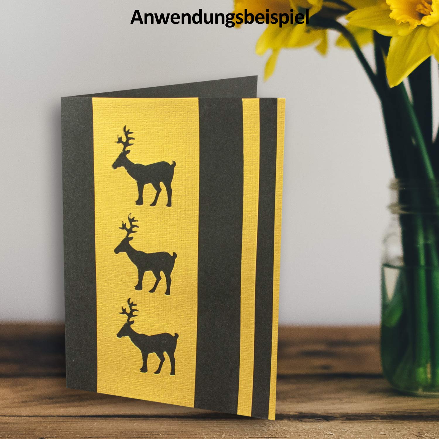 10x DIN B6 folding card set with envelopes in black - 120 x 170 mm - ideal for invitation cards, wedding, baptism, communion, confirmation - Brand: FarbenFroh - Image 3
