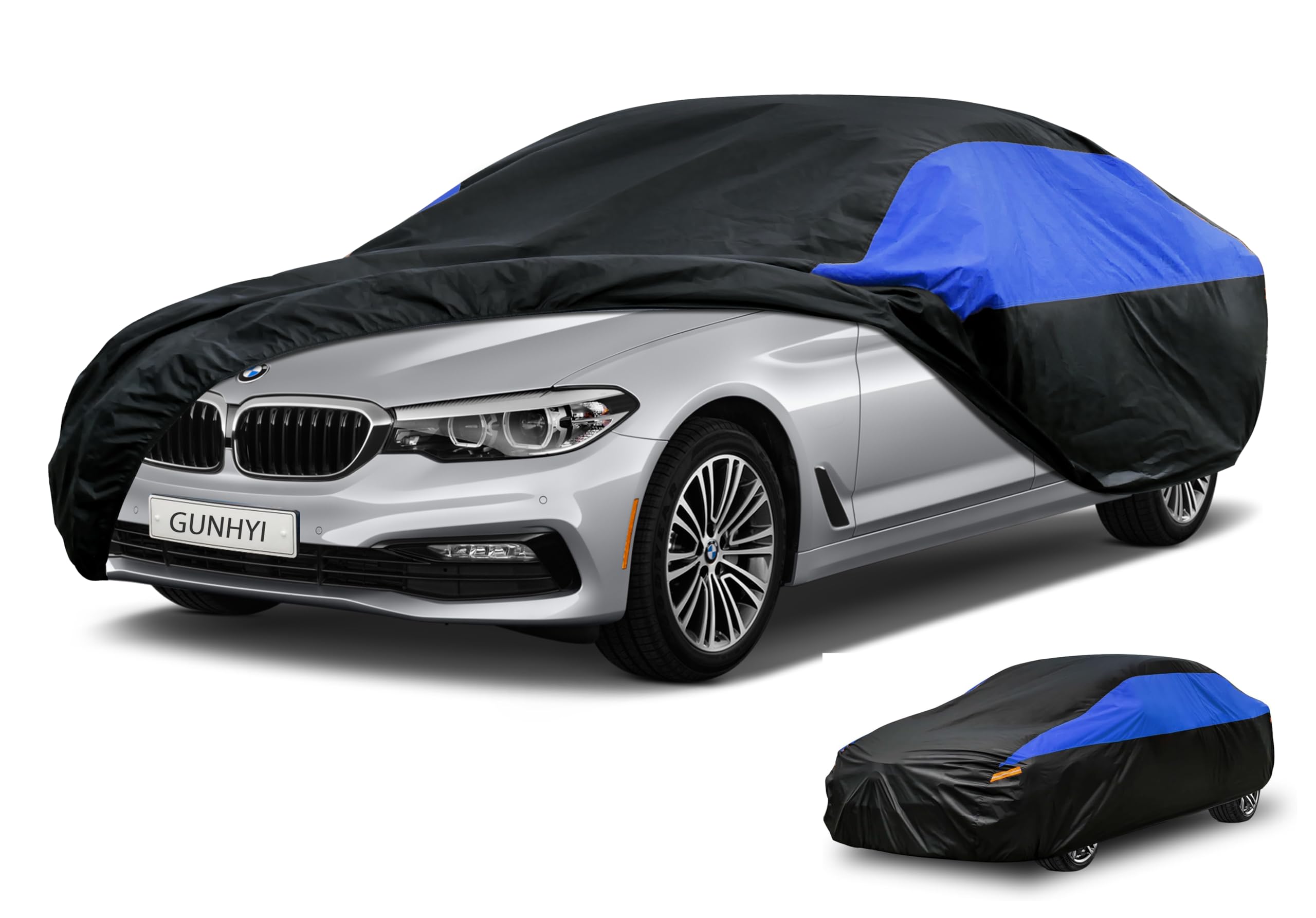 GUNHYI ΒMW Car Cover Custom Fit ΒMW 5 Series 528i 530i 535i 540i 550i M550i M550 (2011-2026) Waterproof All Weather, Lightweight Full Car Cover Outdoor Sun UV Rain Dust Snow Wind Protection.