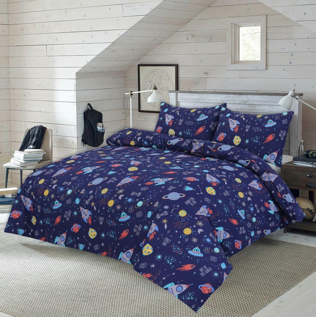 Kampala Hill Space Single Duvet Cover Set Polycotton Bedding