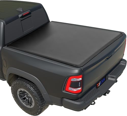 Truck Bed Cover Soft Roll Up Tonneau Cover Compatible with 2009-2025 2026 Dodge Ram 1500 New Body (Not Fit 19-25 Classic) for 5'7" (67") Bed
