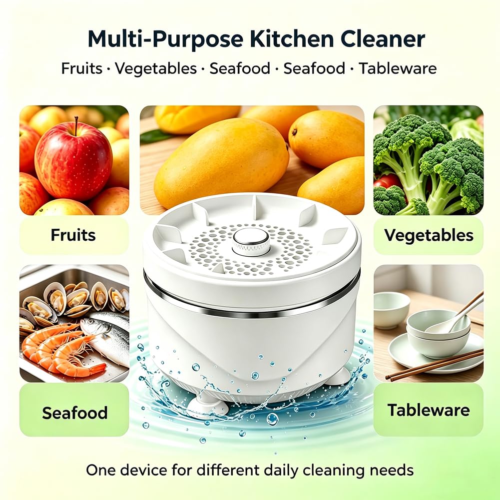 Portable Rechargeable Mini Fruit & Vegetable Cleaner