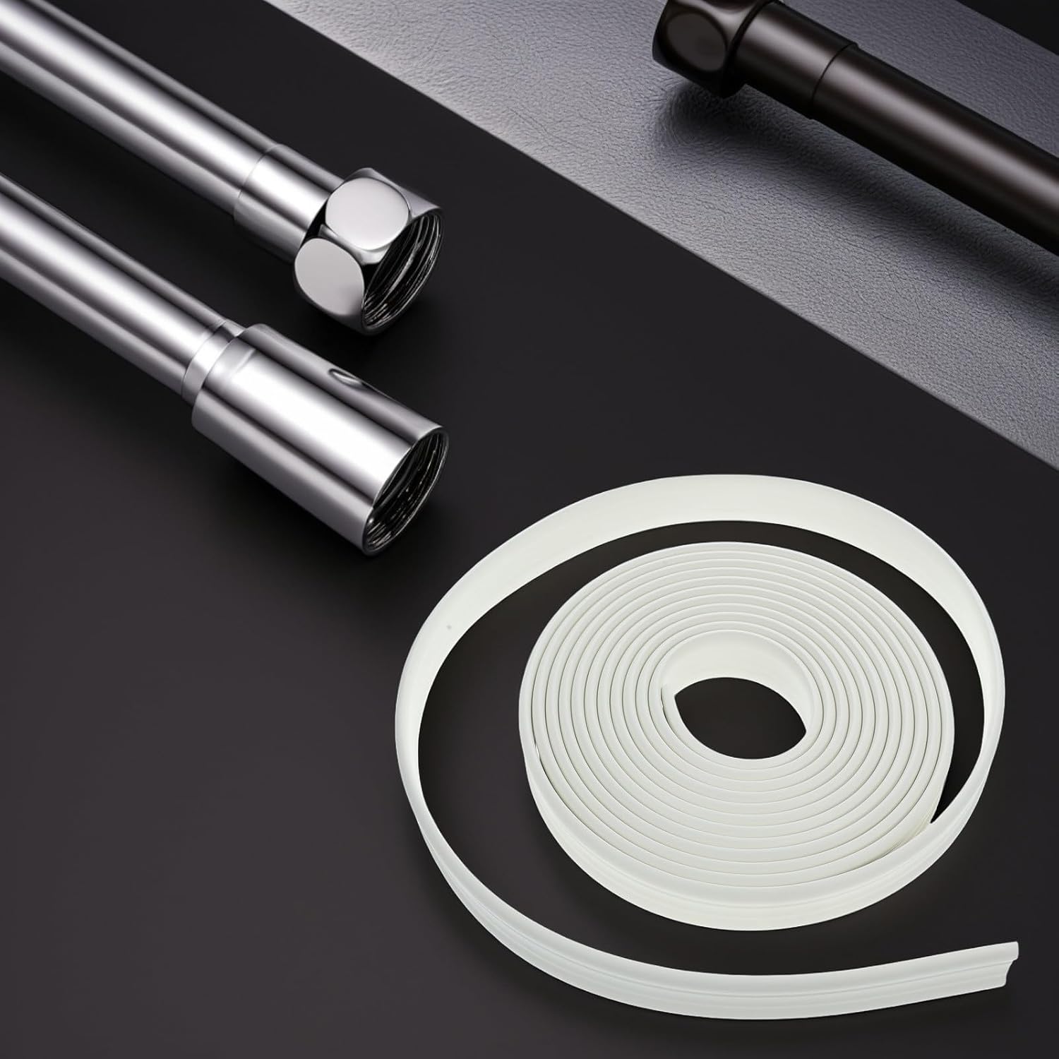 Self Adhesive Molding Trim for Walls and Floors, White Nbr Material Easy Installation and Versatile Use, Peel and Stick Wall Edge Protector for Homes and Offices