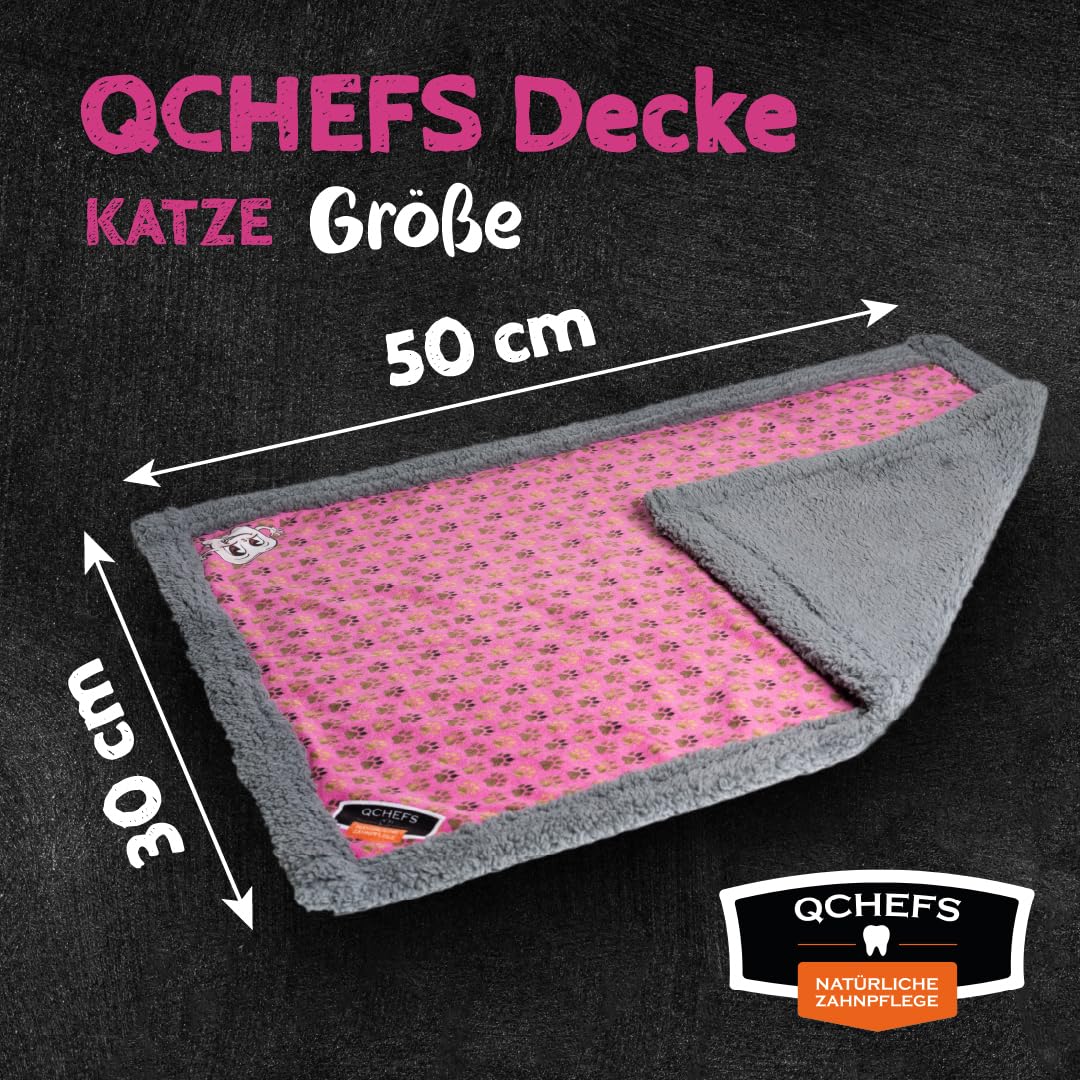 Qchefs Glückskiste Kuscheltuch Katze Geschenk für Katzen mit Natur Zahnpflege- auch gegen Zahnstein und Entzündungen