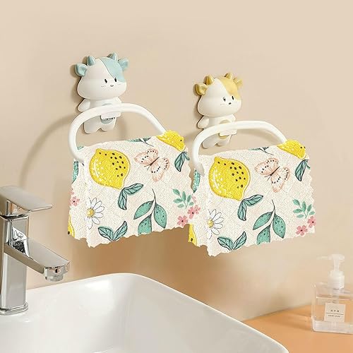 Miniatura 6 de Summer Lemons Rustic Flowers Butterfly Quality Decor Microfiber Towel for Kitchen Absorbent Set of 6 Kitchen Tea Towels for Bathroom Sink